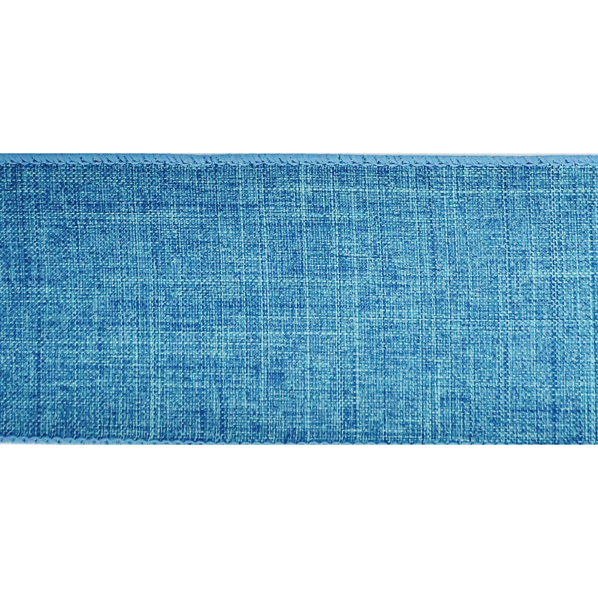 2.5" x 25ft. Denim Faux Linen Wired Ribbon by Celebrate It™ Décor